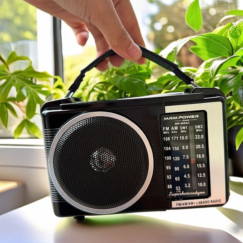 老式收音机老款插电式手动调台高灵敏度便携多波段调频中波短波