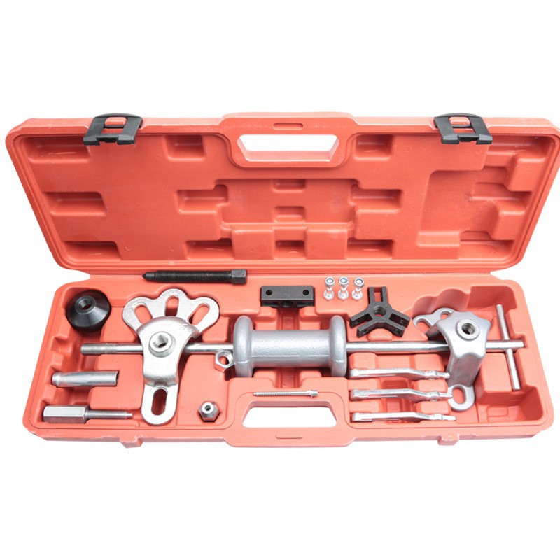 19件套通用型滑锤拉拔组套 轮毂轴承后桥滑锤拉马 凹陷修复工具