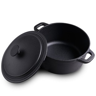 0J0 Cast Iron Stew Pot Cast Iron Soup Pot Uncoated Thickeneded Iron Pot Handmade Cast Iron Stew Pot Soup Pot Induction Cooker