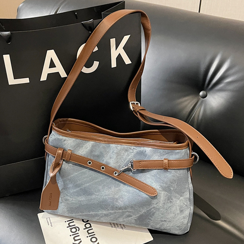 Borsa a spalla minimalista in camoscio elegante per donna_voghion.com