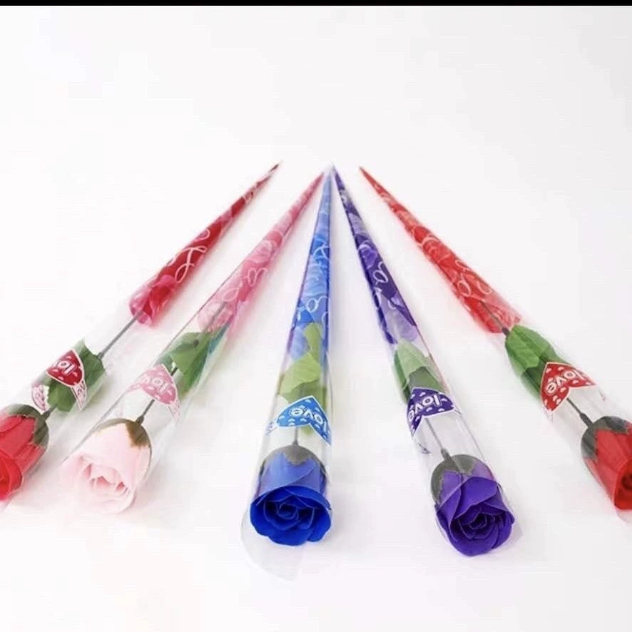 Мыло в форме розы, искусственная роза, подарок учителю на День учителя, мыльный цветок, подарок в виде одной розы