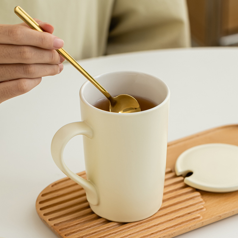 Esmalte mate taza de cerámica taza de macarón taza de agua inswind taza de café minimalista nórdica impresa