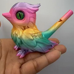 3Dプリント小鳥口笛新型水鳥歩哨子供玩具口技発音訓練快学小鳥歩哨