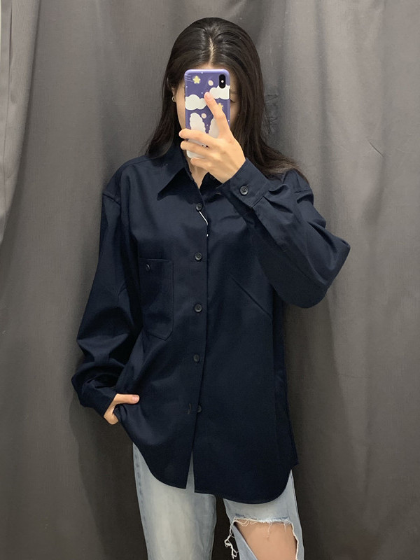 URAZ男装/女装25新款秋冬斜纹宽松衬衫长袖休闲衬衣483132/480654|undefined