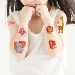 廠家批發防水 環保兒童卡通恐龍汽車美人魚紋身貼跨境供貨