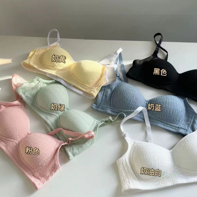 2025 New Model for Young Girls: Small-Breasted Push-Up Bra for a Larger Appearance, Seamless, No Underwire, Side Breast Controlling Lingerie