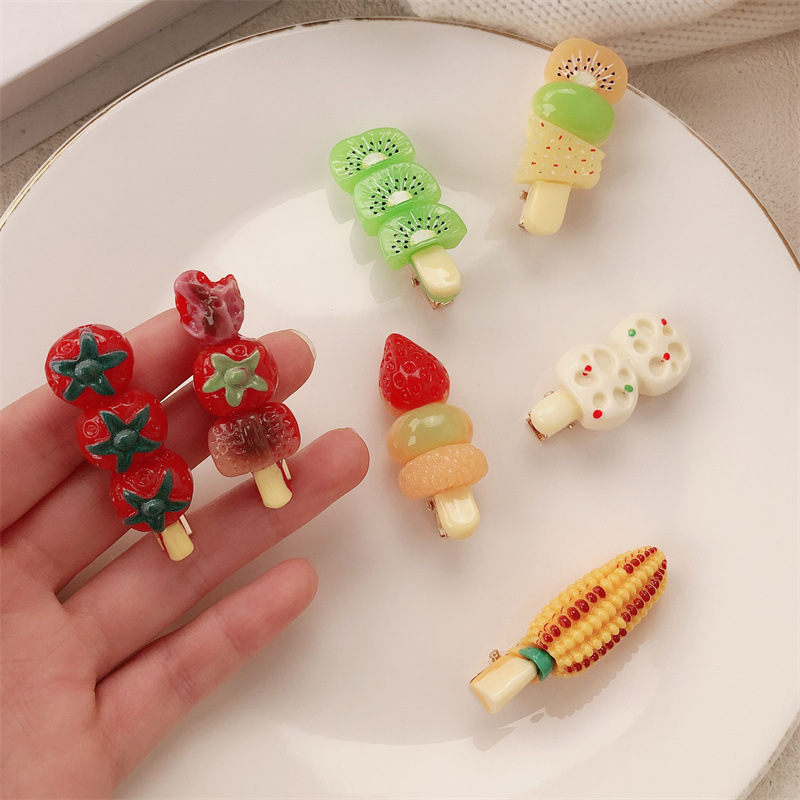 7g Weight Hair Clip Hair Accessories Type 1 Piece Quantity Holiday, Street Occasion Acrylic Material Fruit Pattern All Seasons Season Women's Gender Cute Style Cute Women's Fruit Acrylic Hair Clip 2