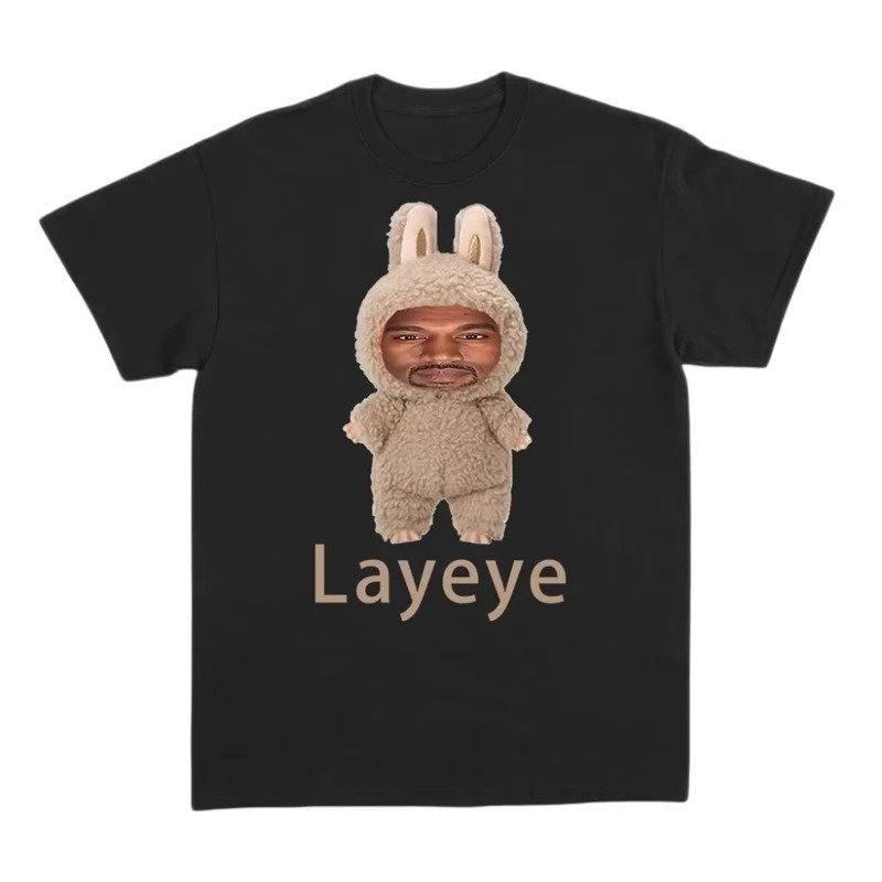 European Size Pure Cotton 2026 New Kanye West's Layeye T-Shirt Harajuku Style European Size Pure Cotton 2026 New Kanye West's Layeye T-Shirt Harajuku Style