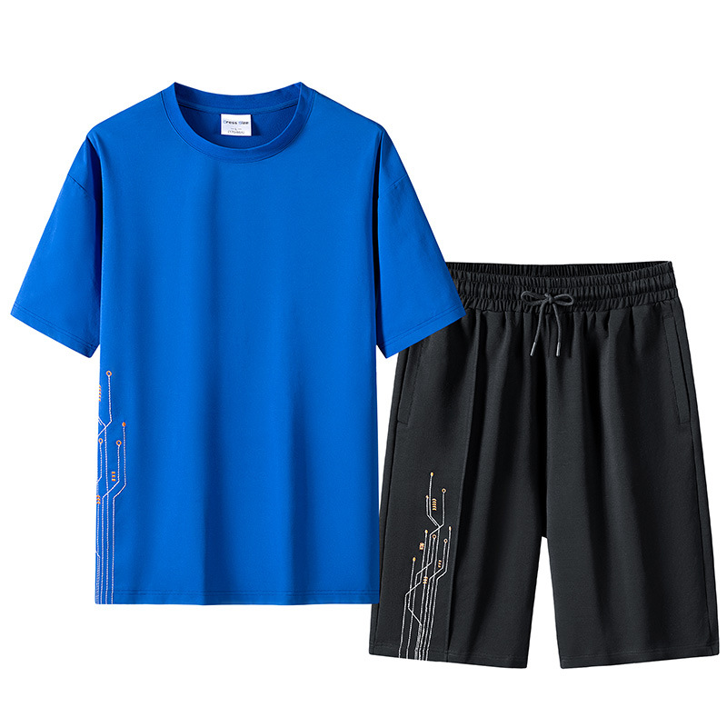 Herrkläder Ungdom sommarsportdräkt pojke snygg stort barn trendig basketuniform högstadieelev kortärmad T-shirt_voghion.com