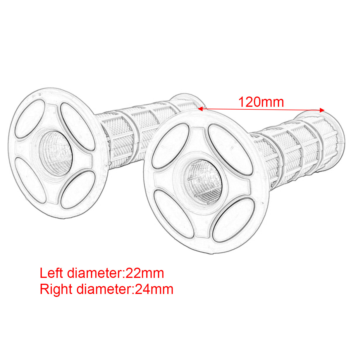 Off-road motorcycle accessories 22/24mm handlebar grips, throttle grips, handlebar covers, silicone soft grips