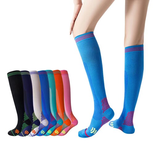 Compression socks running women's sports socks fitness skipping rope compression socks men's elastic long towel basketball muscle energy calf rejuvenation