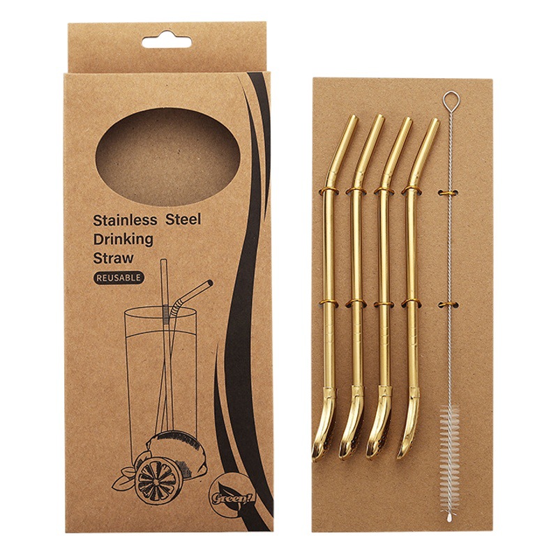 304 cuchara de paja de filtro de acero inoxidable cuchara de té perfumada vajilla cuchara de agitación de paja de bebida chapada en titanio