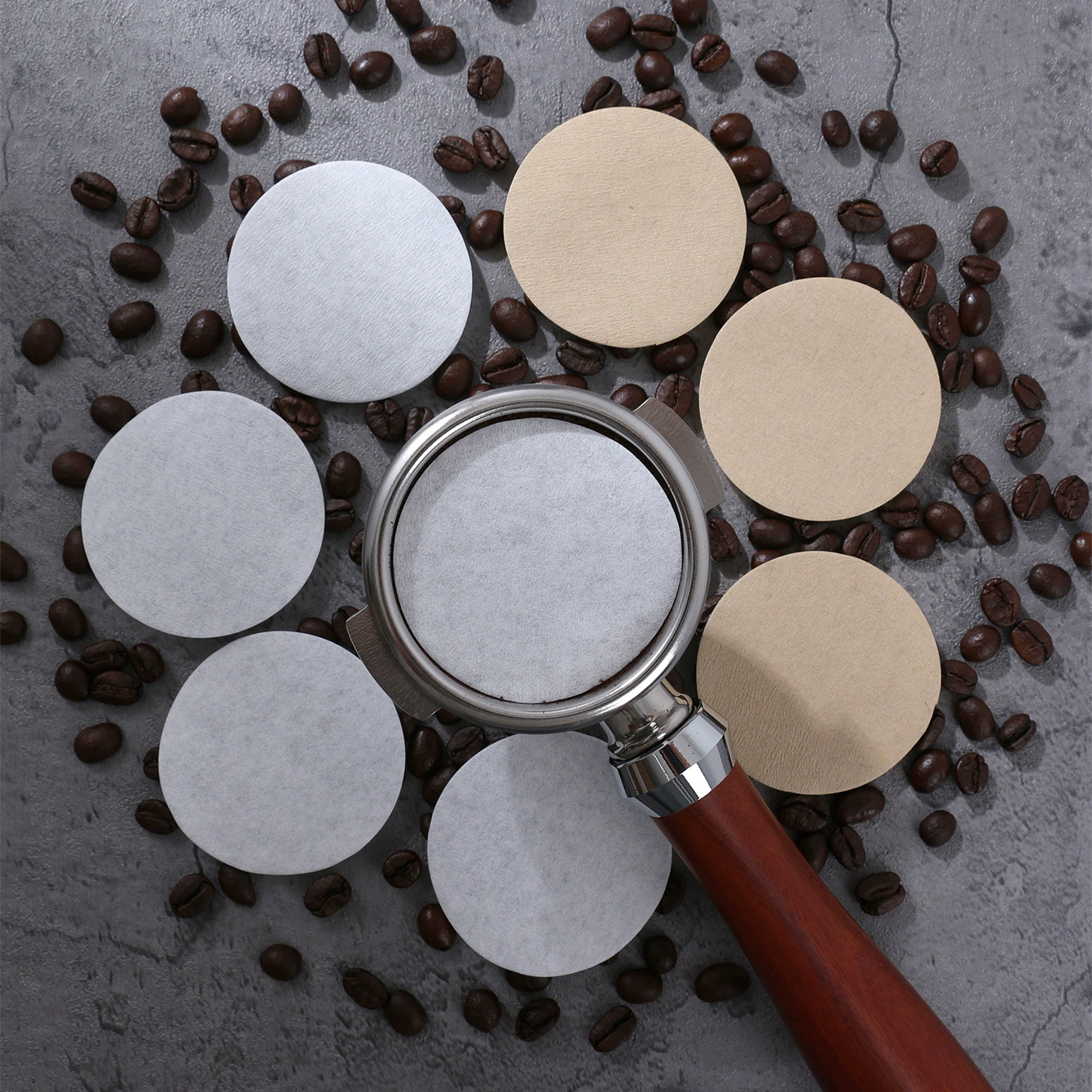 Мокко чайник фильтровальная бумага итальянская ручка кофе специальная круглая порошовая чаша фильтровальная бумага 51/53/58 mm3 № 6 фильтровальная бумага