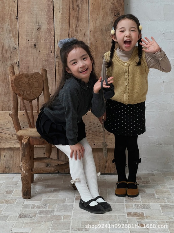 宝宝裤子秋冬婴儿连裤袜女童裤袜蝴蝶结舞蹈袜公主儿童打底裤袜子|undefined