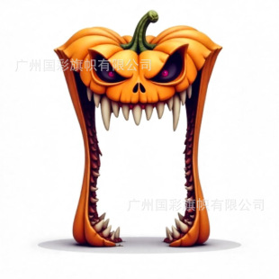 Cross-Border New Holiday Event Special-Shaped 100g Encrypted Polyester Cloth Laser-Cut Halloween Hanging Ghost Flag
