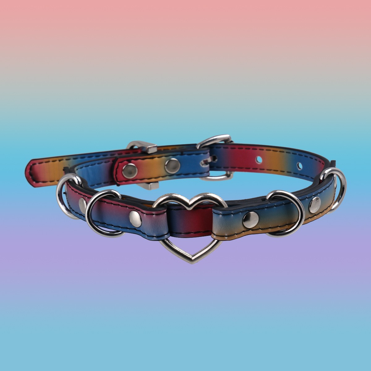 검은색에서 무지개색으로 변하는 무걸이 팬던트