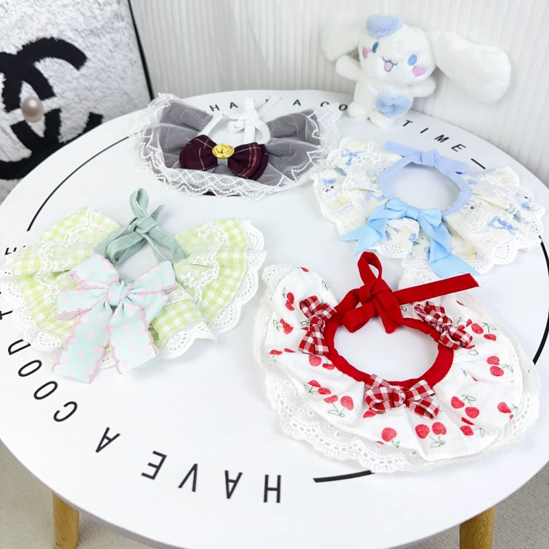 Горячая распродажа домашних животных нагрудник кошка собака бант полотенце милая принцесса ветер маленький ароматный ветер кремовый нагрудник