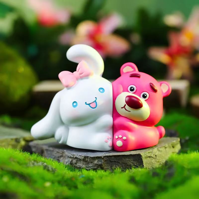 옥 개풀 곰 스티커 아로마테라피 석고 흰색 배아 [자석이 있는 대형]