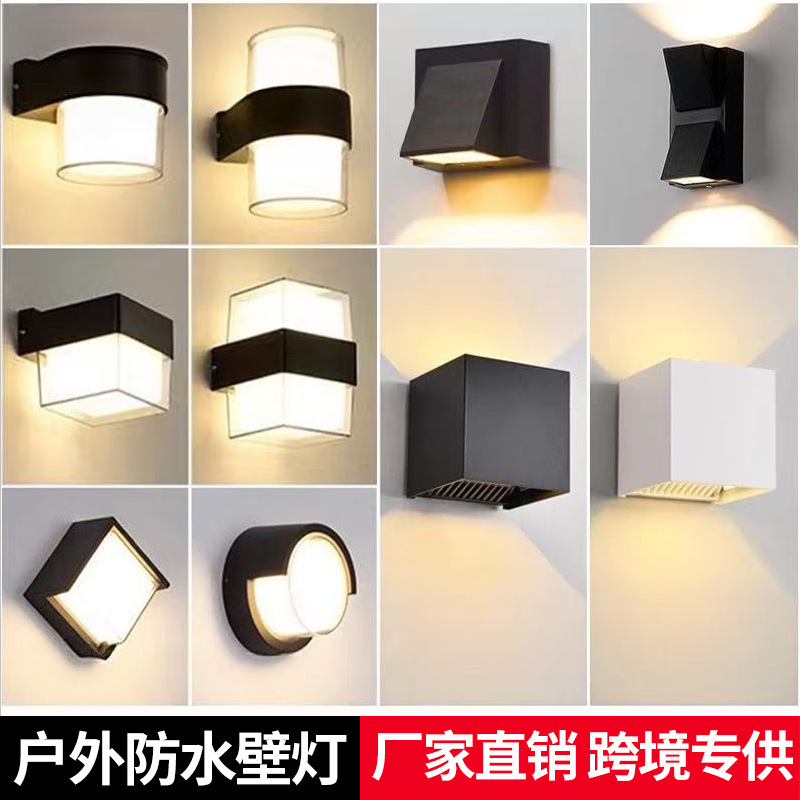 Wall Lamp Outdoor Waterproof Outdoor Garden Stairway Entrance Lighting Lamp Door Head Lamp Villa Terrace Courtyard Balcony Wall Lamp