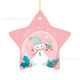 Factory direct supply cross-border five-pointed star ceramic pendant single-sided printing Christmas commemorative decorations can be formulated