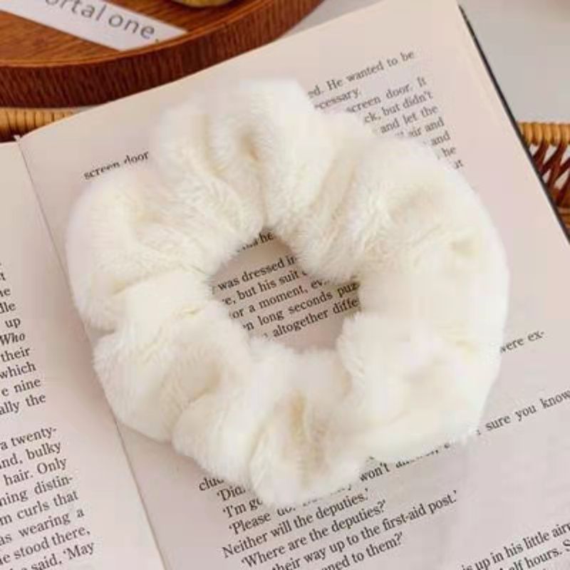Plush Hair Circle Large Intestinal Circle Fairy Autumn and Winter New Ins Sweet Head Rope Women's Simple All-match Girly Headwear Hair Rope