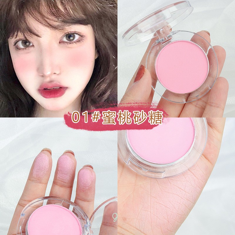 Placa de rubor colorete de productos domésticos baratos de Ramella Maquillaje nude maquillaje reparador monocromo para principiantes Polvo de rubor monocromático para mujer