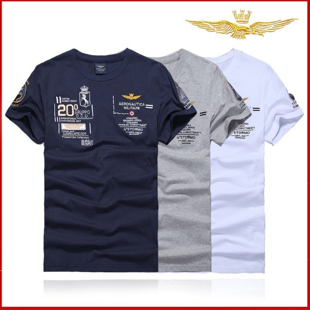 Kj03 Air Force One Round Neck T-Shirt Short-Sleeved 018 Summer Large Size Korean Style Slim Embroider Trbottomy Men's Half-Sleeved Bottoming Shirt