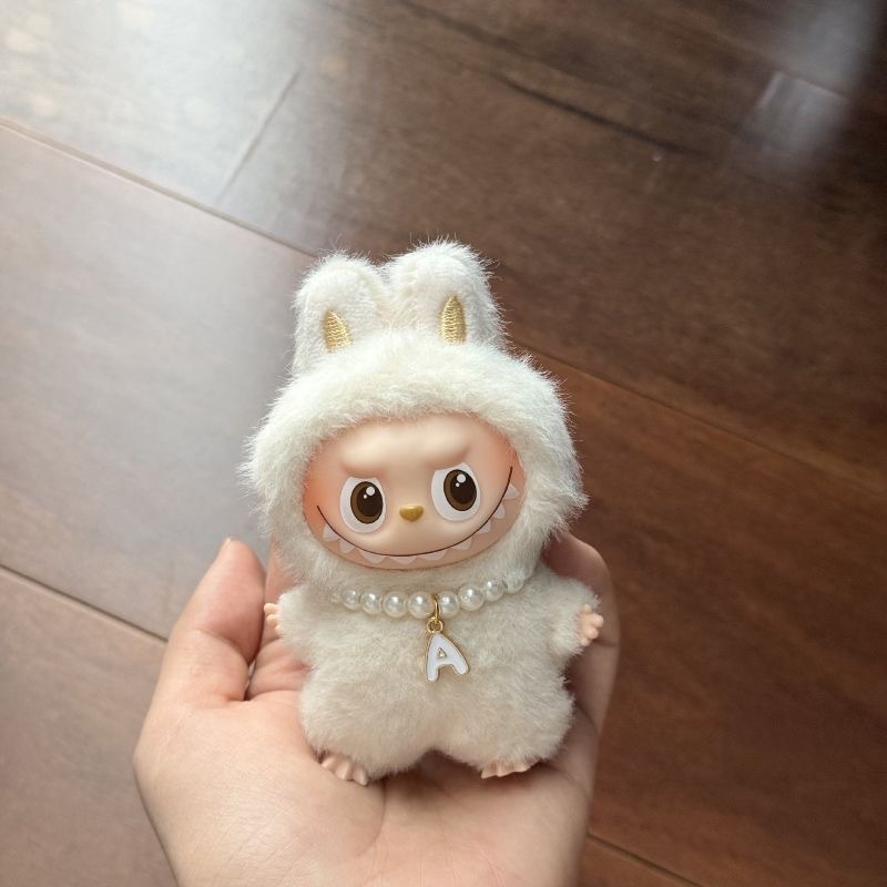 labubu4.0心底密码珍珠项链迷你拉布布LA挂件潮玩搪胶脸盲盒|undefined