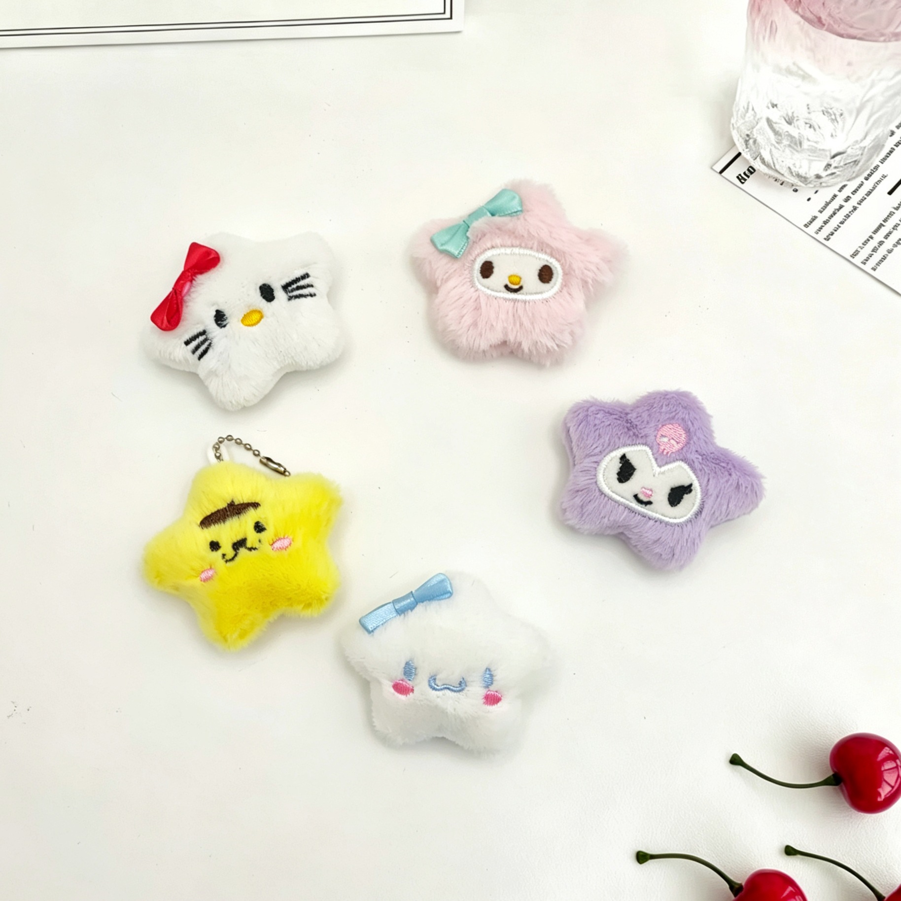 Cute My Melody, Cinnamoroll, Sanrio, and Star Plush Accessories, Clothing Accessories, Brooches, Hair Accessories, Shoe, Hat, and Sock Accessories