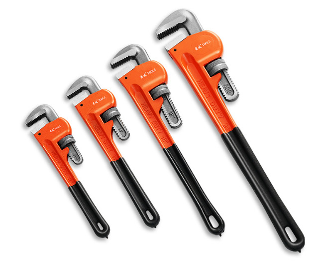 Llave para tubos de alta resistencia, llave para tubos de apertura rápida que ahorra trabajo, llave universal de gran apertura, llave para reparar tuberías de agua, llave para tubos recubierta de plástico estilo americano. image 18