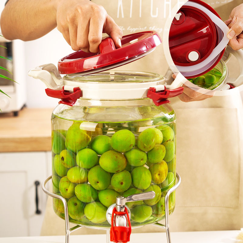 vidrio grueso resistente a altas temperaturas ciruela verde y arroz frasco