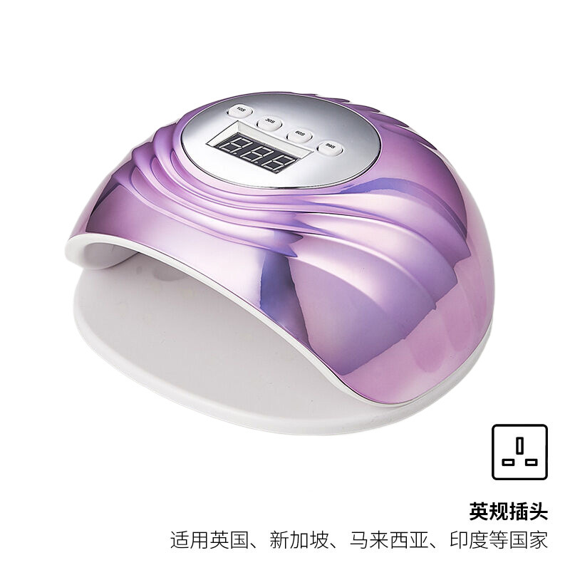 Lámpara de uñas de luz roja de alta potencia de 86W, lámpara de fototerapia UV LED para uñas, lámpara inteligente para curar uñas, transfronteriza