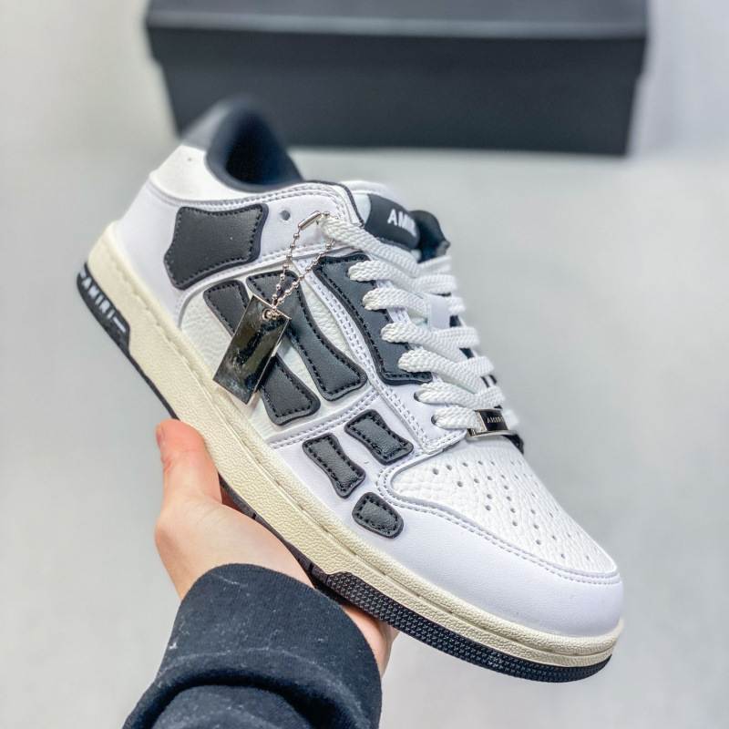 Putian de alta calidad AMIRI hueso zapatos de lujo ligero para hombres y mujeres zapatos de skate de suela gruesa de moda zapatos de skate casuales para mujeres zapatos de moda