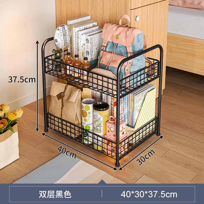 Estante debajo del escritorio Estantería pequeña junto al escritorio Estantería de piso con ruedas extraíbles Estantería de dormitorio de estudiantes