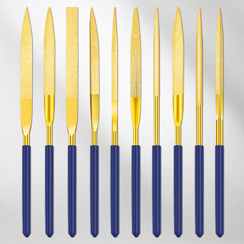 Gold-plated titanium Yongling brand diamond file wear-resistant correction grinding and polishing alloy file tool set