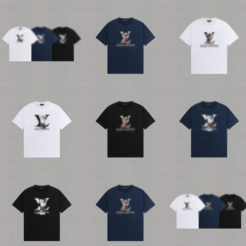 Lv Cross-Border High-End Version Authentic 2026 New Summer Trendy T-Shirt Couple Style Unisex Design