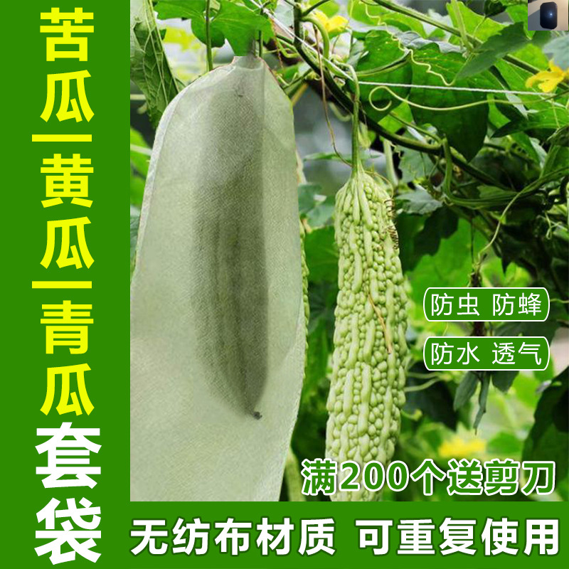 无纺布苦瓜套袋丝瓜防虫袋羊角蜜青瓜黄瓜保护袋防蜂果蝇套袋