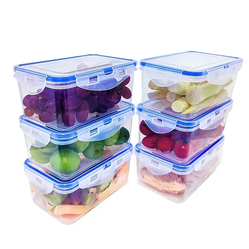 跨境保鲜盒食品级塑料透明密封便当盒可微波炉加热冷冻收纳盒批发