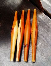白吉馍肉夹馍专用鱼肚擀面杖弧形面棍中间粗两头小压面棒实木残次