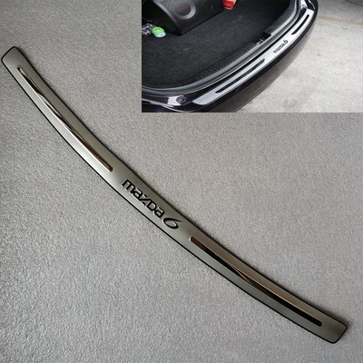 Suitable for Mazda Cx-5/Cx-7, Mazda 6, Mazda 3 Rear Guard Plate, Stainless Steel Trunk Trim Strip, Threshold Pedal Modification (Dekorativ pedal başlıqları) - 04-13-mazda-6-sandblasted-rear-guard