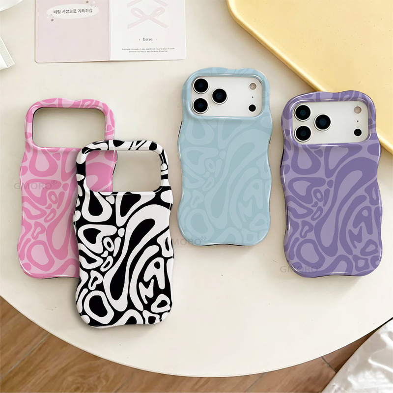 Girly Macaron-Colored Abstract Heat Transfer Film Case for iPhone 11 Pro Max, Customizable by the Factory
