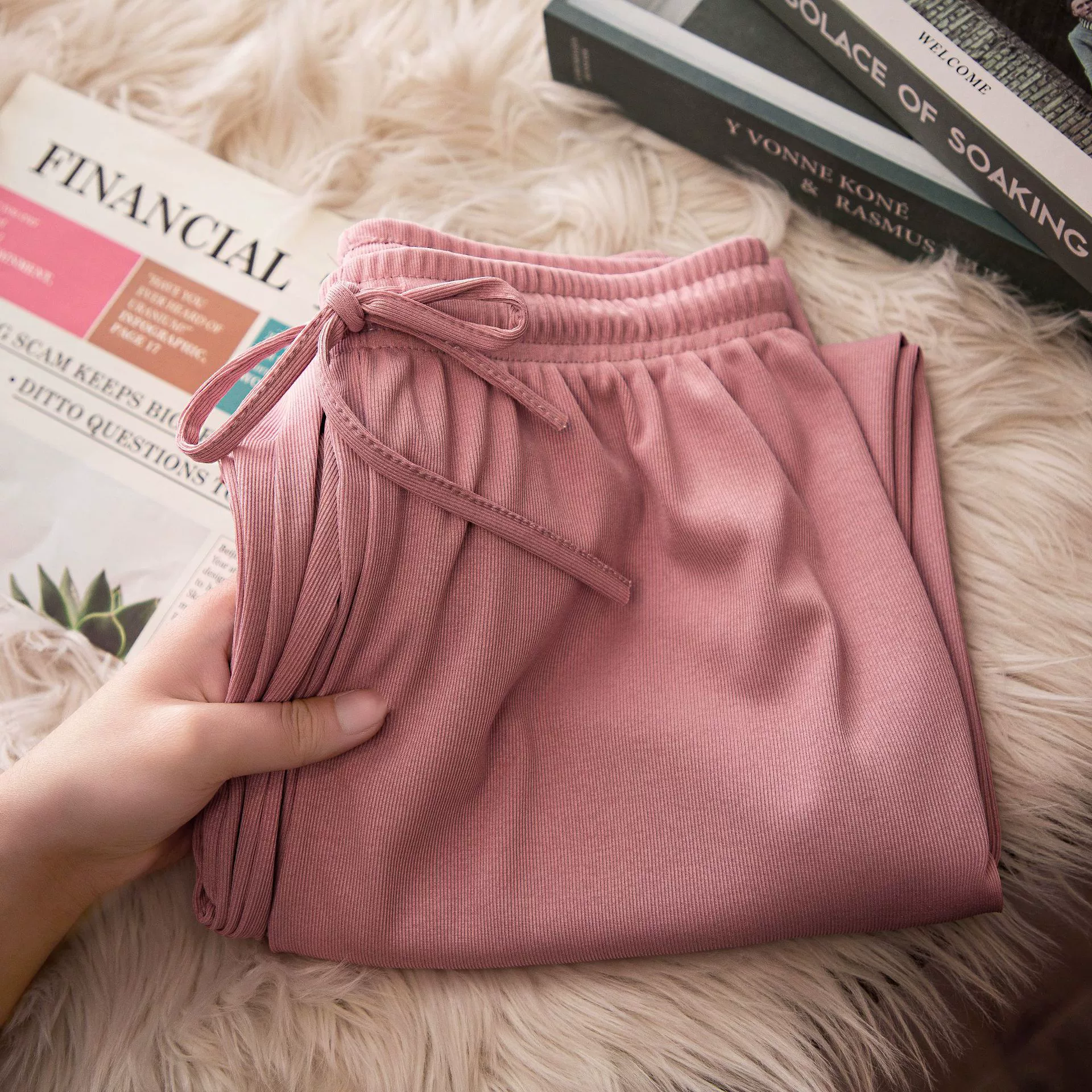 Шифтые casual штаны для студентов, высокая талия, свободный прямой крой