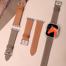适用iwatch苹果S10手表表带ultra2爱马仕手掌纹applewatch新款带