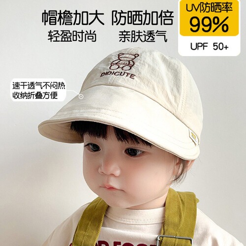 Baby Sun Hat Spring and Autumn Infant Duckbill Hat Summer for Boys and Girls Wide Brim Quick-Dry Sun Fishing Hat Thin Model