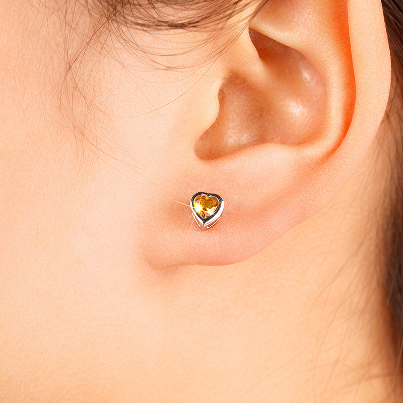 3g Weight Copper Ear Needle Material Ear Studs Classification 1 Pair Quantity Daily, Street Occasion Copper Material Heart Shape Pattern All Seasons Season Women's Gender Sweet Style 1 Pair Sweet Heart Shape Copper Ear Studs 39