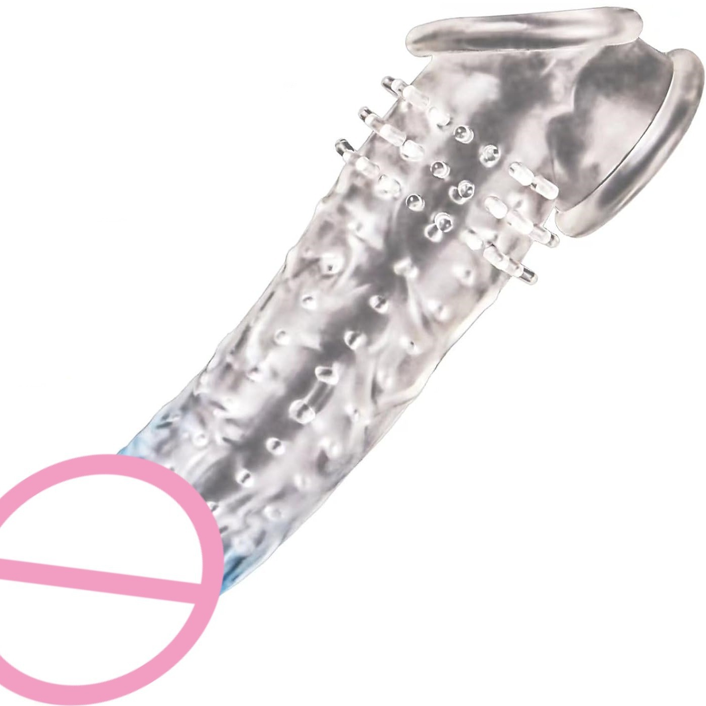 Triple Locking Wolf Tooth Spike Condom Sleeve, TPE Textured Delay Cover for Extended Play — detail image 9