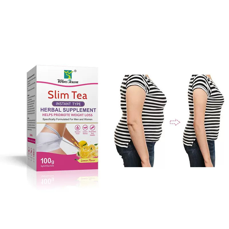 外贸出口slimming tea 柠檬味速溶奶茶HELPS PROMOTE WEIGHT LOSS