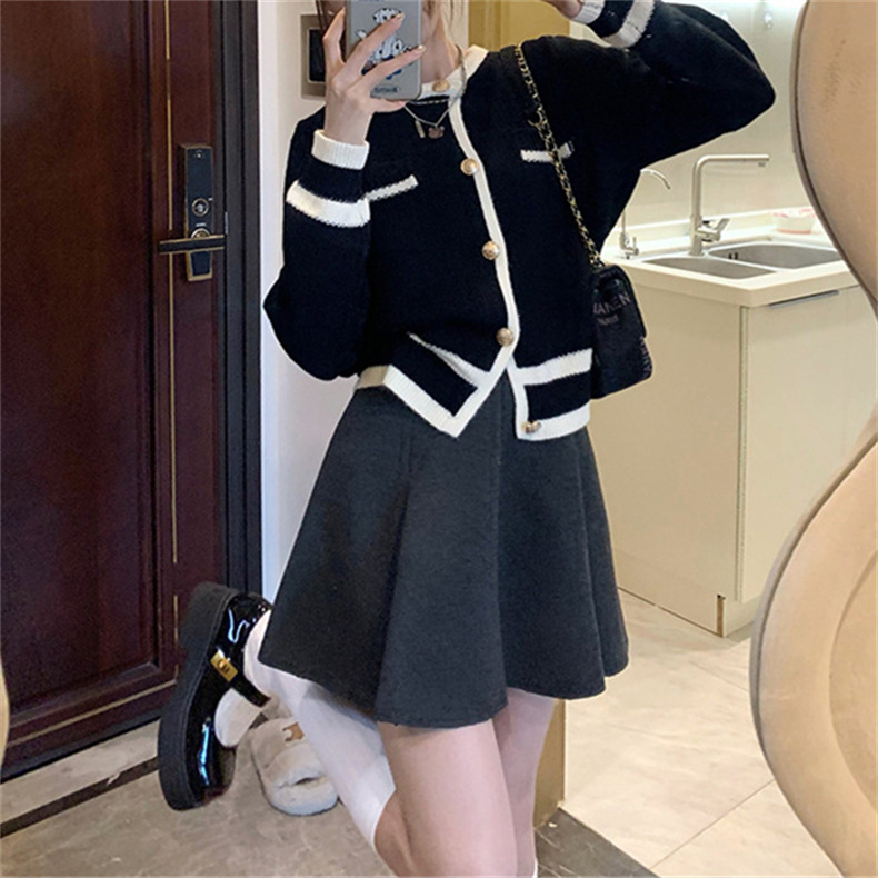 Women's Sweater Long Sleeve Sweaters & Cardigans Button Casual Color Block display picture 5