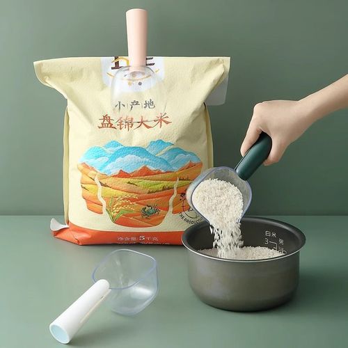 Household Multi-Function Plastic Long-Handle Rice Scoop, Flour and Milk Powder Scoop, Rice Powder Spoon, Pet Feeding Spoon with Clip