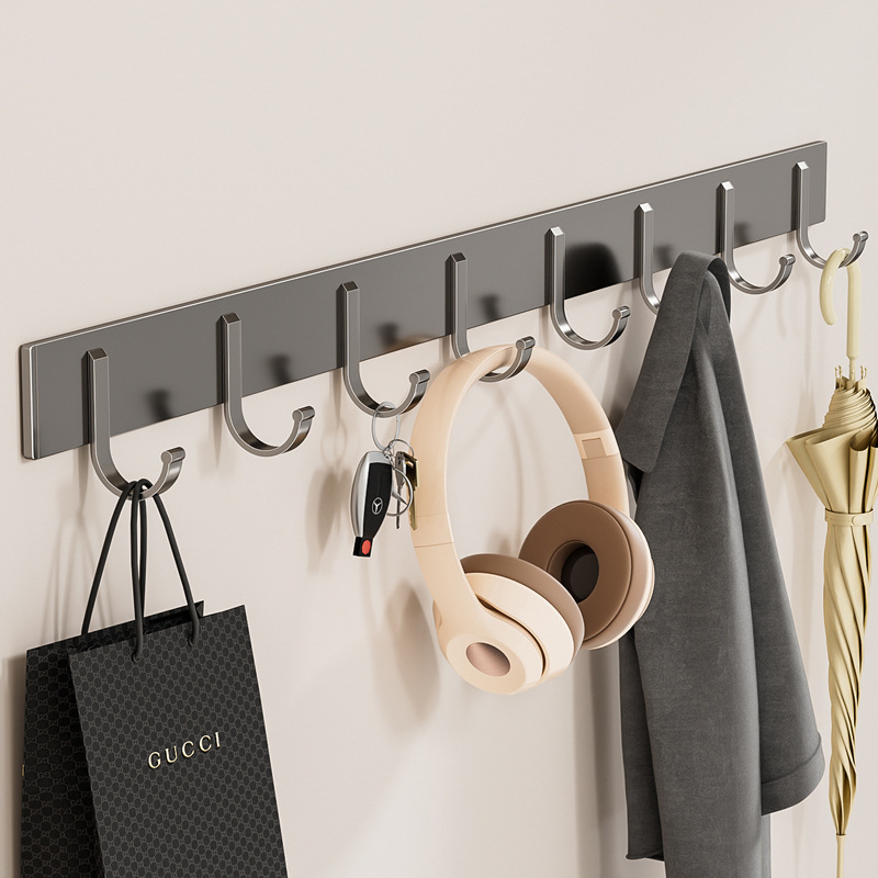 Patch Hole-free Hook Rows Kitchen Bathroom Door Wall Hanging Strong Adhesive Hook Suction Cup Clothes Hook